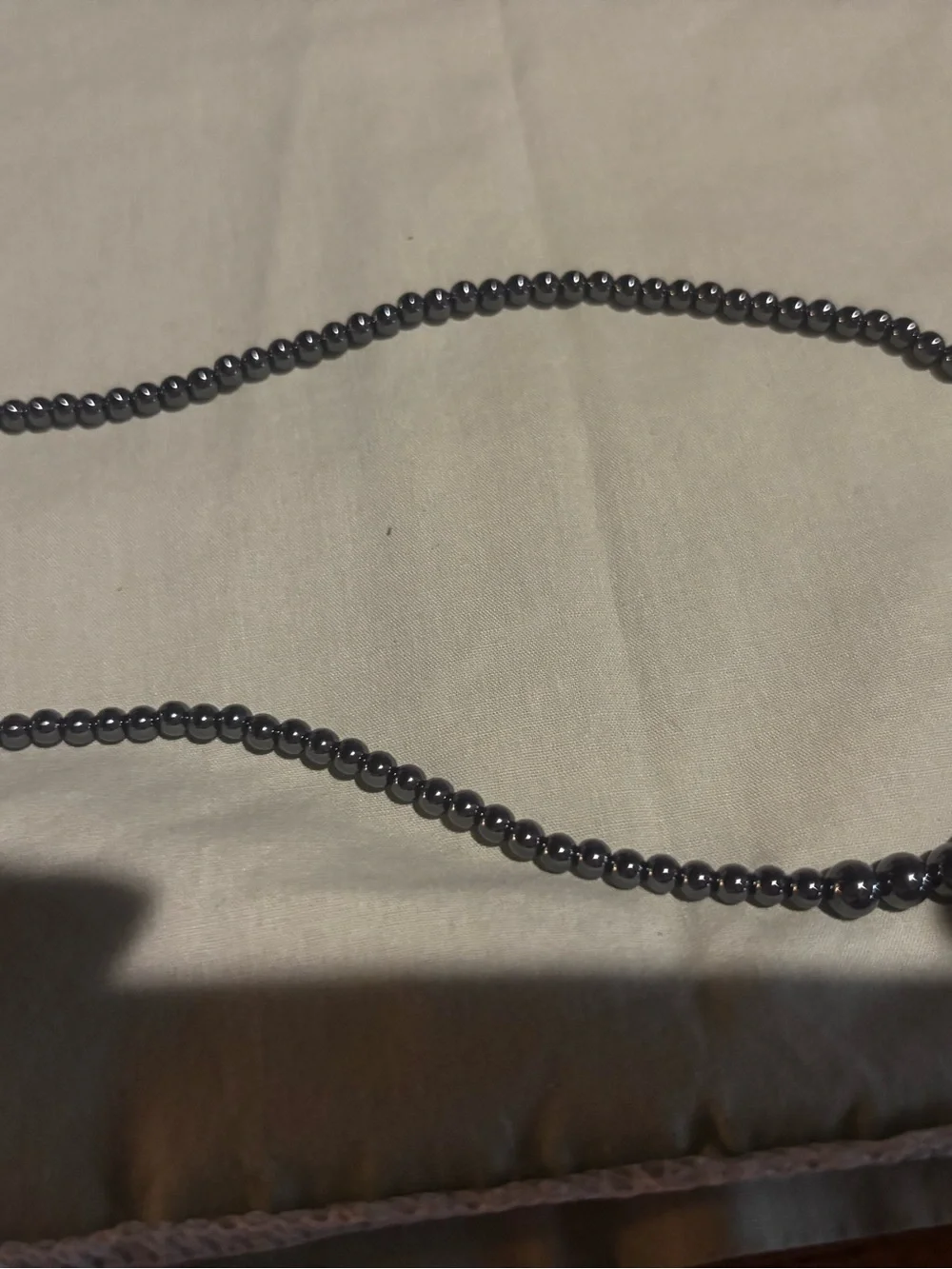 Black Hematite Beaded Statement Necklace